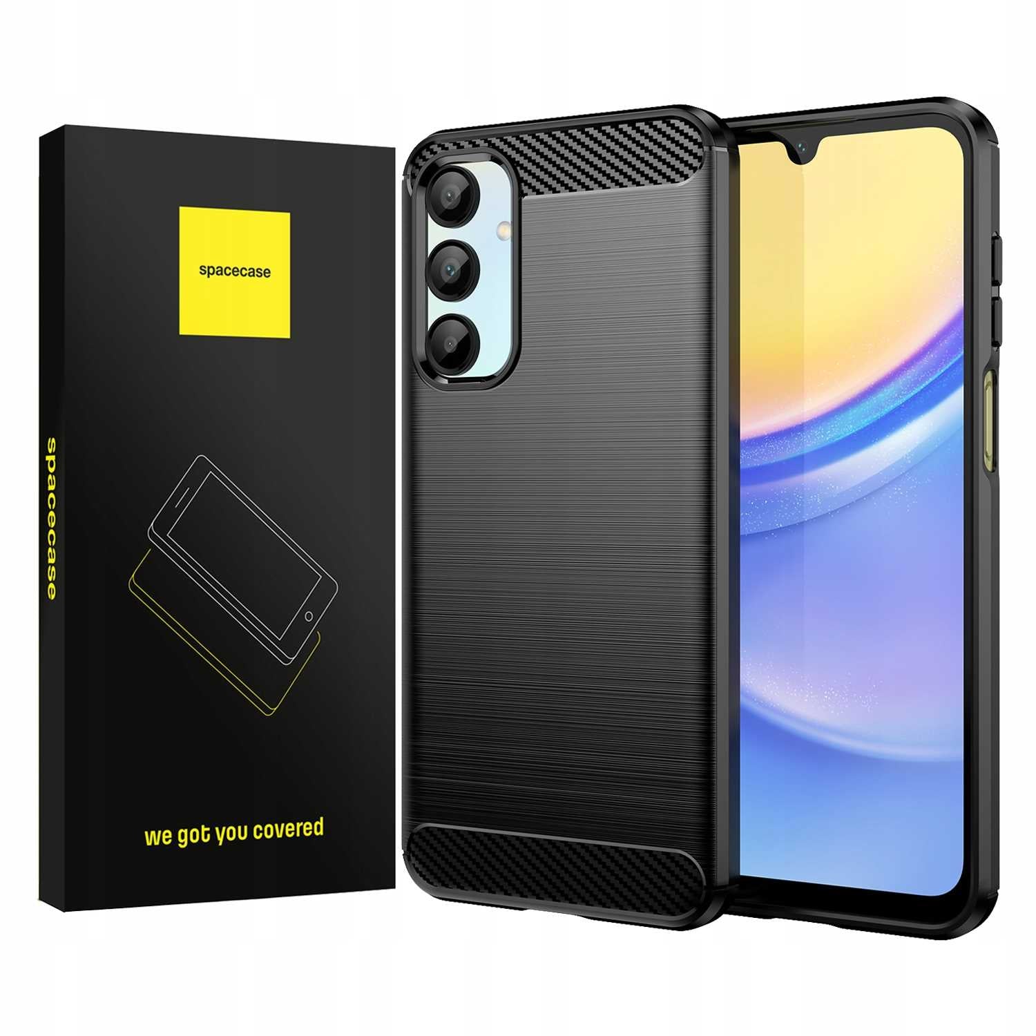 Spacecase Carbon Galaxy A16 5G black